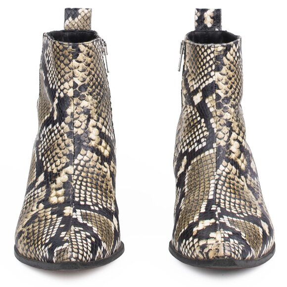 Everlane The Boss Boot Python Snakeskin Embossed Pointed Toe Boots Women's 8 - Picture 2 of 13